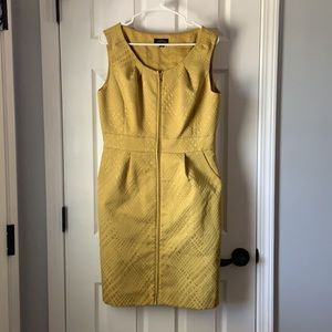 🍀 SOLD🍀Chartreuse TAHARI DRESS W/ Pockets